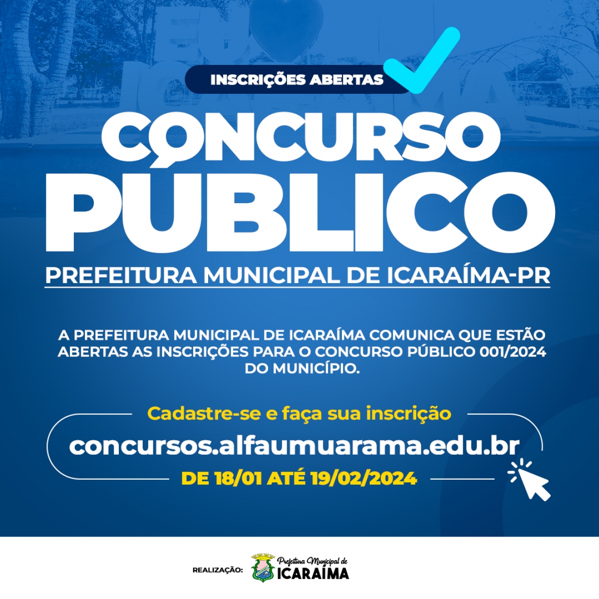 CONCURSO PÚBLICO 001/2024 - PREFEITURA MUNICIPAL DE ICARAÍMA